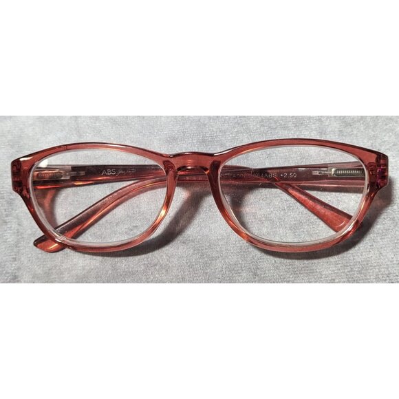 ABS Pink Translucent Retro Reading GLasses - Picture 4 of 10